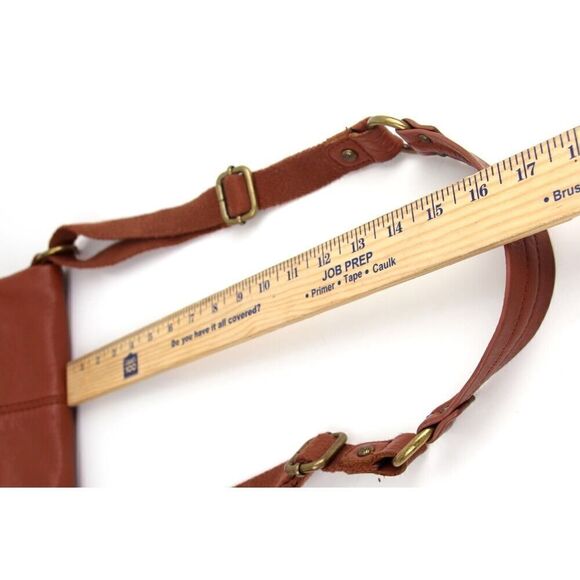 The Sak TAN BROWN GENUINE LEATHER FLAP XBODY BOHO MESSENGER SHOULDER BAG HANDBAG - Picture 14 of 15